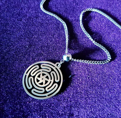 Hecate Wheel Medallion in Stainless Steel (One Piece)